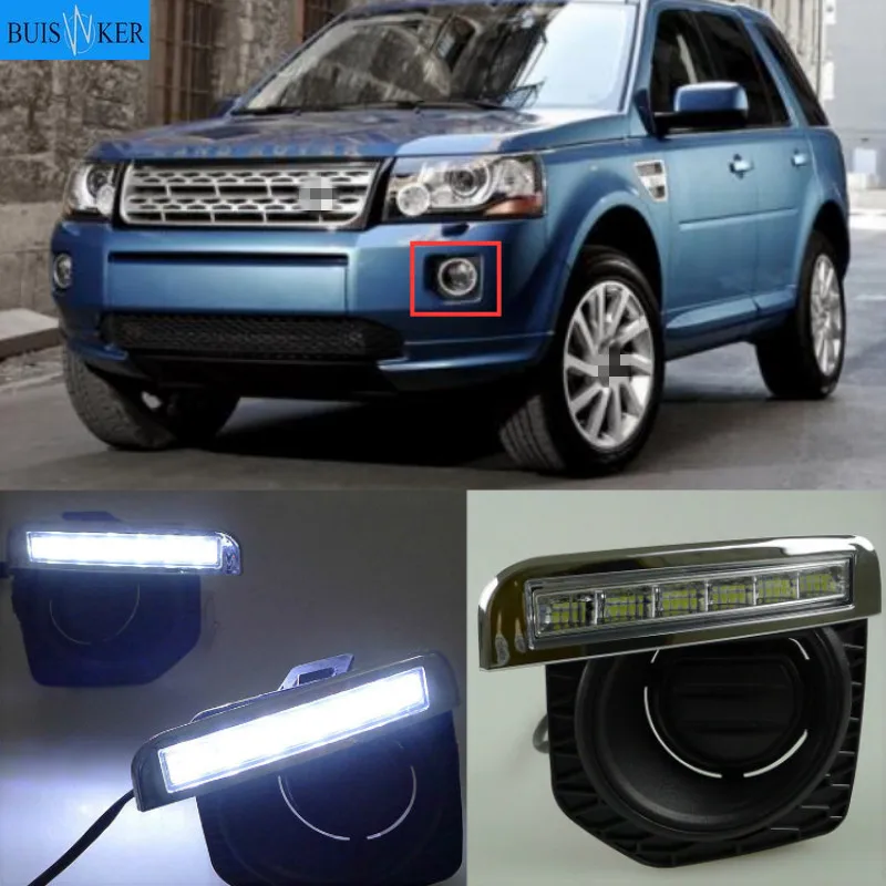 For Land Rover Freelander 2 2012 2013 2014 LED DRL Daytime driving Running Lights Daylight Fog Lamp Waterproof free shipping