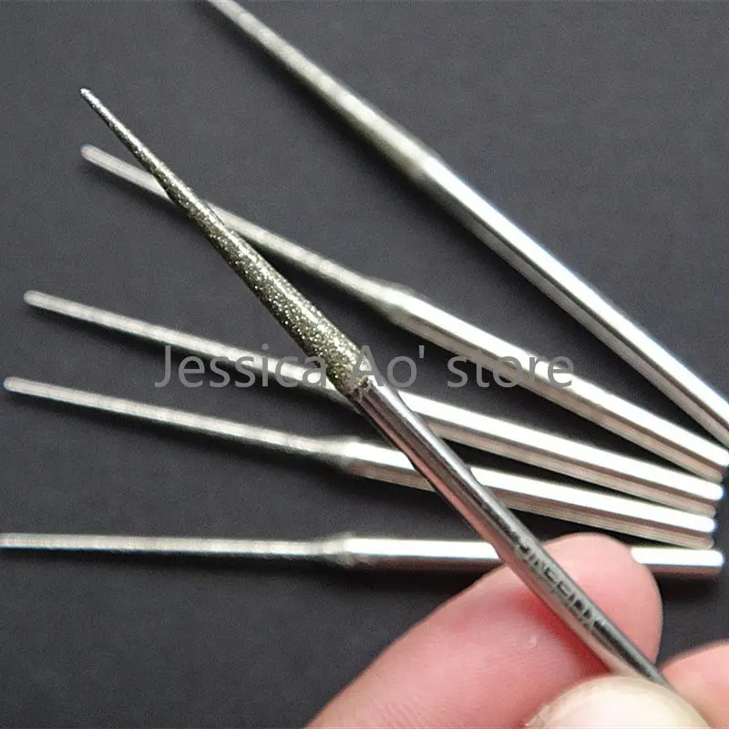 21pcs 3x70mm Sharp Pointed Emery Grinding Heads Boron Nitride Diamond Grinding Needle Jade Carving Tools Mold Lettering