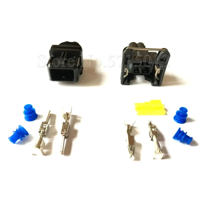 2 Hole Automotive Car Engine Fuel Injector Connector Oil Sensor Plug