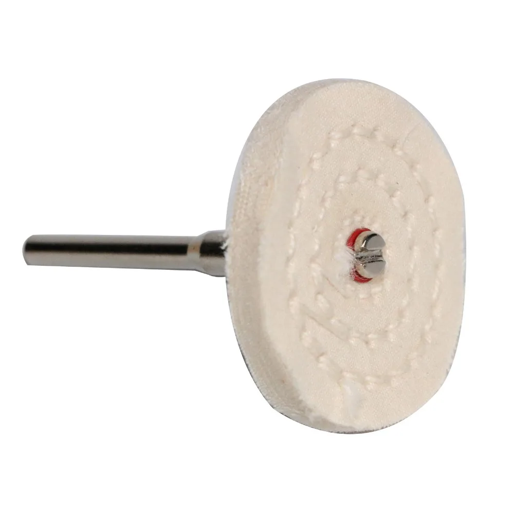 Cotton Cloth Grinding sanding Head Abrasive Buffing Wheel 3mm shank Cotton Thread Polishing mini Brush for Dremel Drill