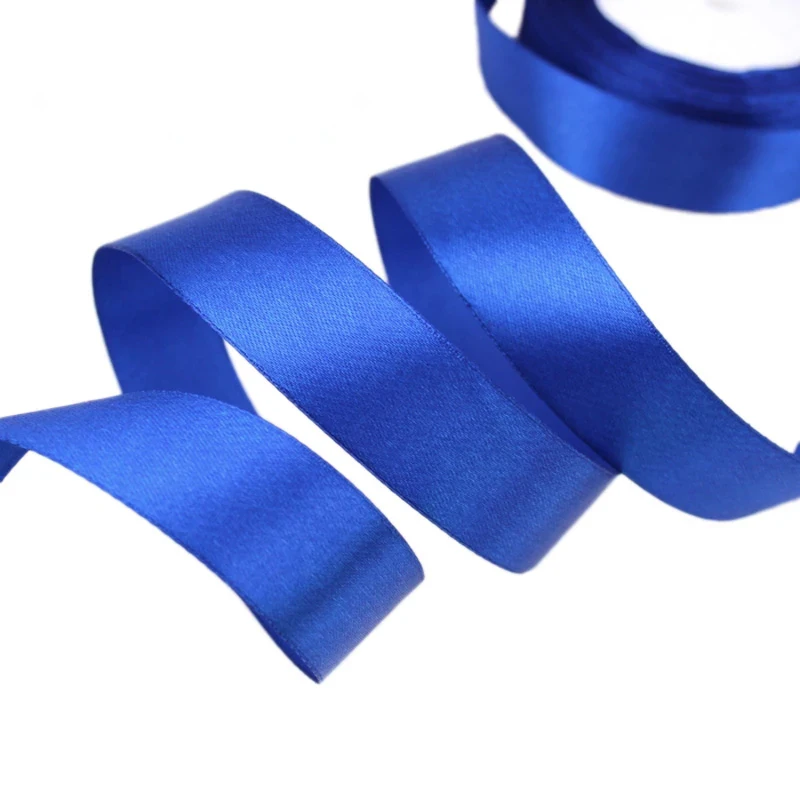 (25 yards/roll) Blue Satin Ribbon Wholesale Gift Wrapping Christmas ribbons