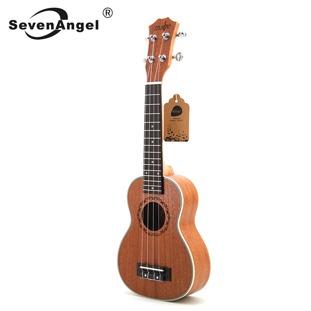 

21 Inch Soprano Ukulele Mahogany Five-wire ABS Edging Ukelele Small Guitar Mini Hawaiian Travel Uku Wholesale