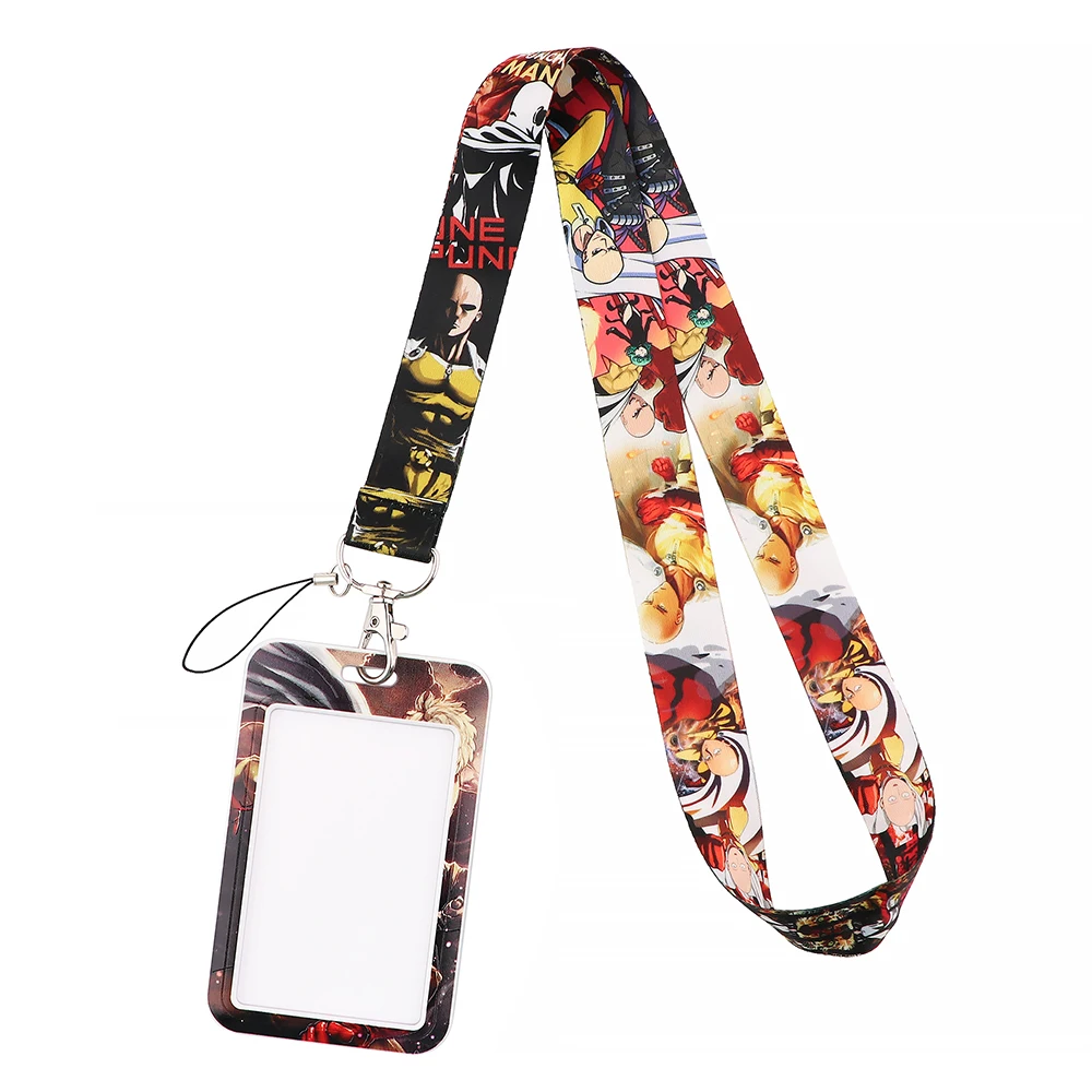 YL531 Japanese Anime Men Neck Strap Lanyard Keychain ID Card Pass Hang Rope Lariat Badge Holder Key Chain Accessories