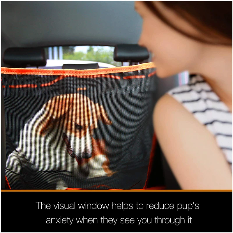 Benepaw Anti-Scratch Nonslip Dog Car Seat Cover Comfortable Side Flap Waterproof Mesh Window Pet Car Hammock Easy Installation