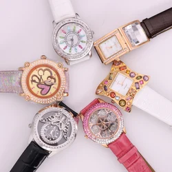 VERKAUF!!! Rabatt Melissa Kristall Alte Arten Dame frauen Uhr Japan Mov 'T Mode Stunden Armband Leder Mädchen Geschenk Keine box