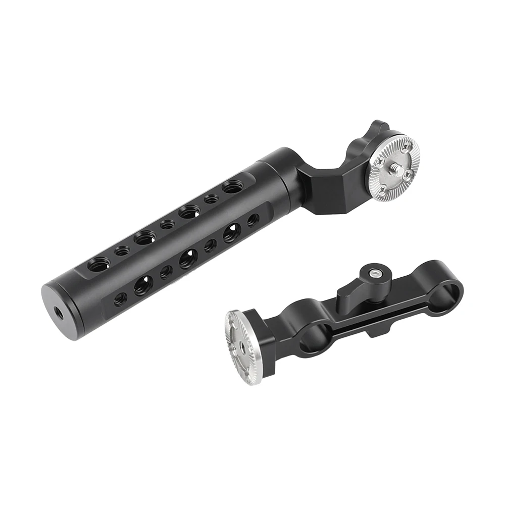 Kayulin Cheese Handgrip With ARRI Rosette M6 Mount Connection & 15mm Rod Clamp For DLSR Camera Shoulder Rig