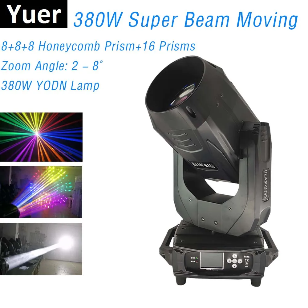 

Yodn 380W Spot Beam Light DMX 512 Control Moving Head Light DJ /Bar /Party /Show /Stage Light 2-8 Degree Zoom Moving Head Disco