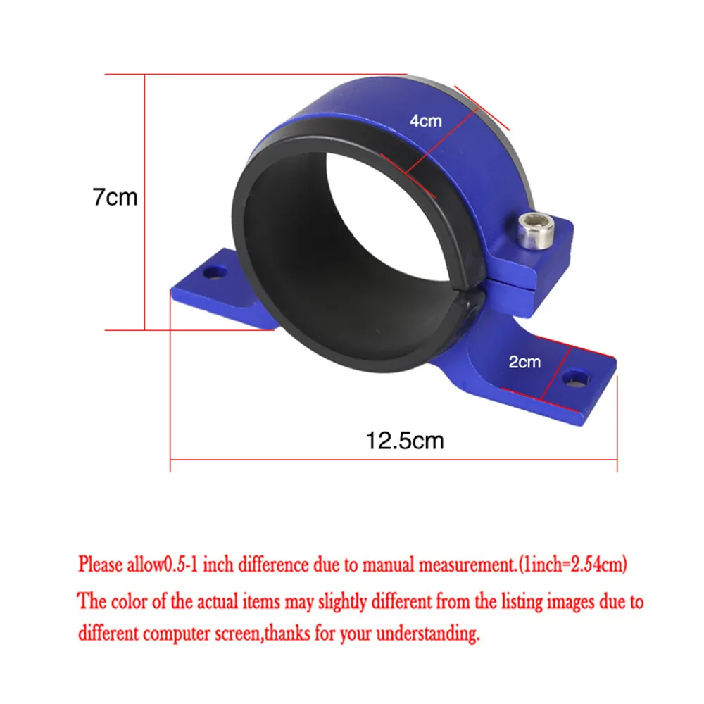 60MM Fuel Pump Bracket Aluminum Single Fuel Filter Bracket Black Silver Blue Red Purple