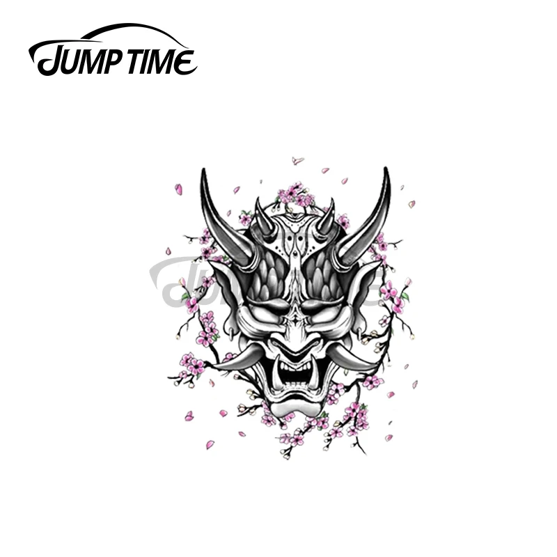 Jump Time 13 x 8.4cm For Japan Oni Demon Car Stickers Windows Windshield Decal Personality Surfboard Suitcase Car Assessoires