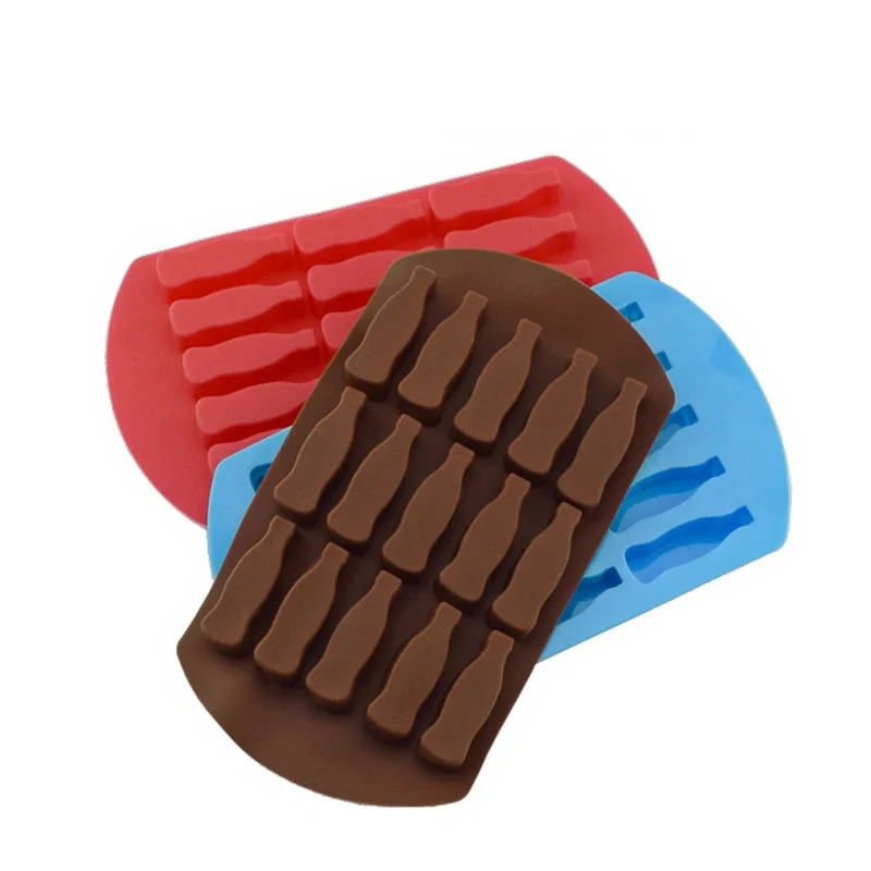1pcs Creative Cola Shape 3D Silicone Cake Mould For Kids Birthday Party Decoration Fashion Chocolate Candy Pudding Bakeware Mold