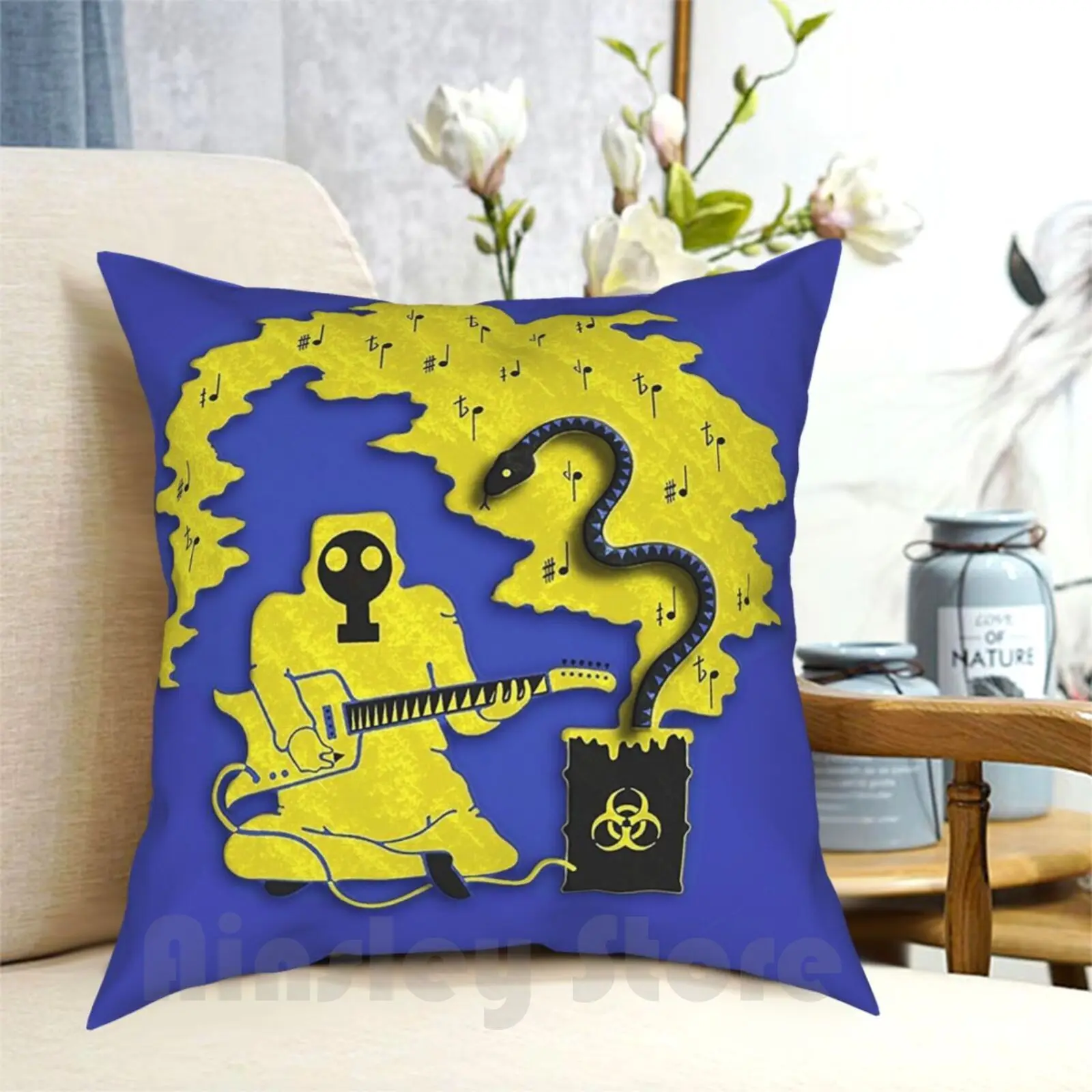 Funda de almohada con estampado de King Gizzard, lagarto, mago, microtonal, plátano, para el hogar, suave, King Gizzard King