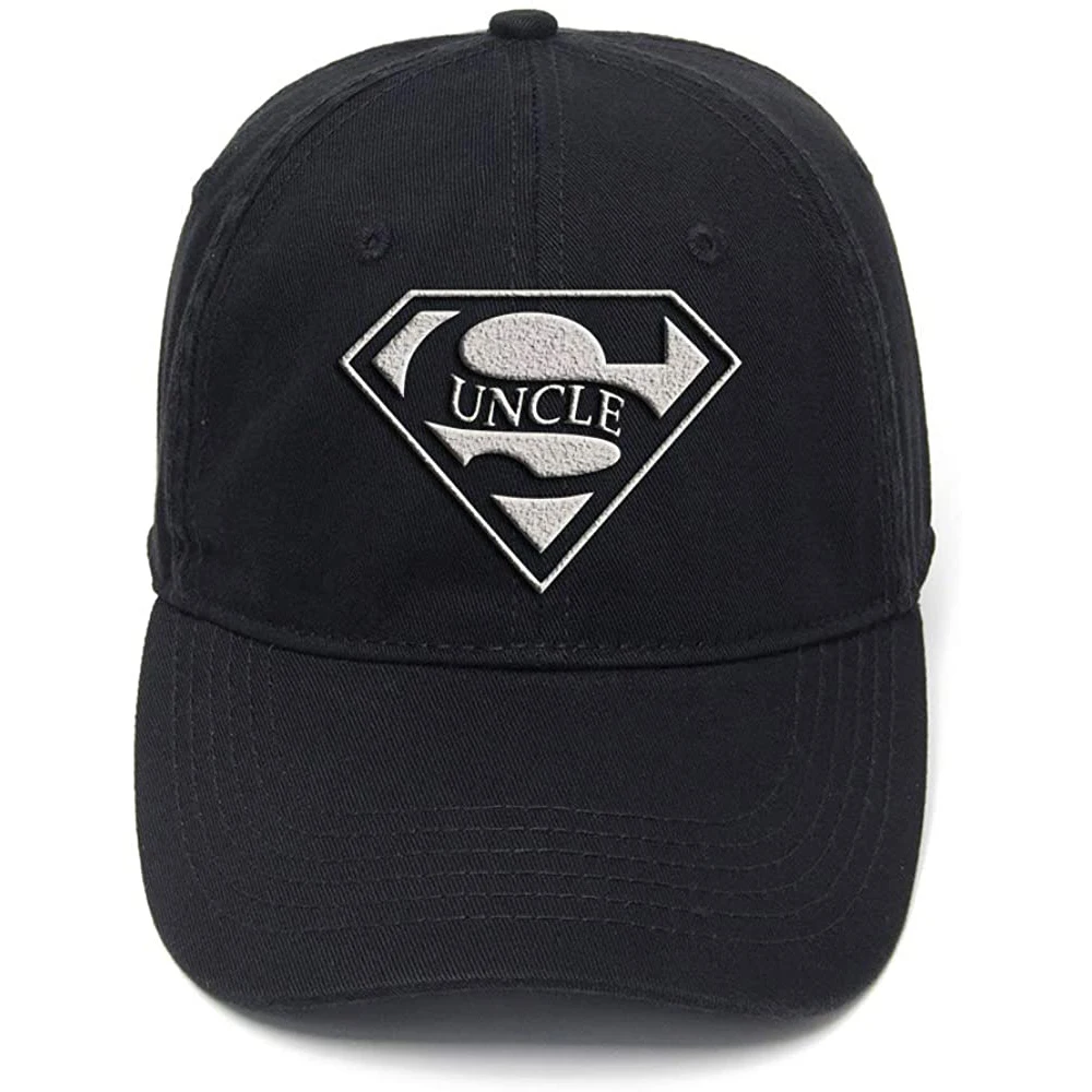 

Lyprerazy Super Uncle Graphic Washed Cotton Adjustable Men Women Unisex Hip Hop Cool Flock Printing Baseball Cap