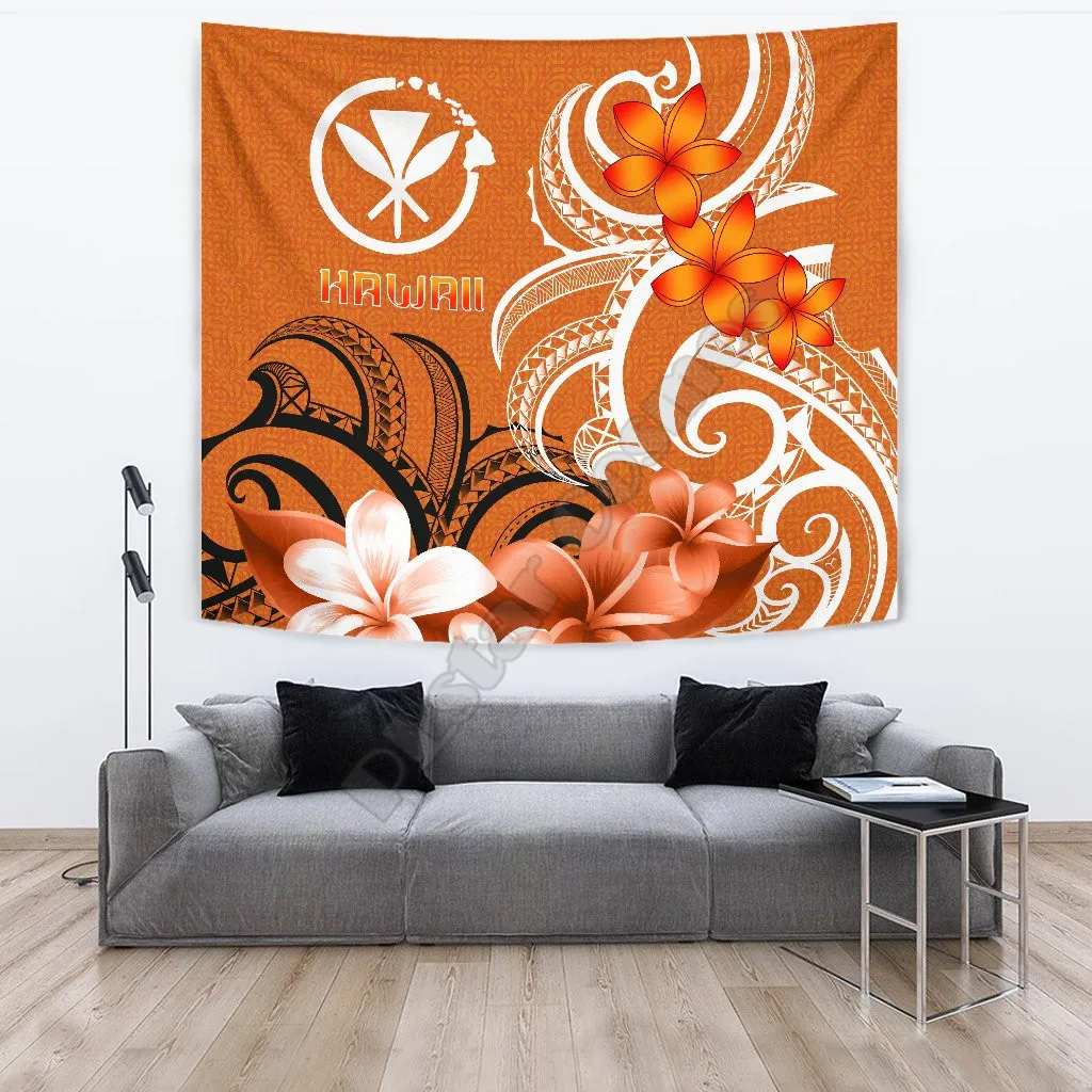 Hawaii Tapestry Hawaiian Spirit 3D Printing Tapestrying  Rectangular Home Decor Wall Hanging 02