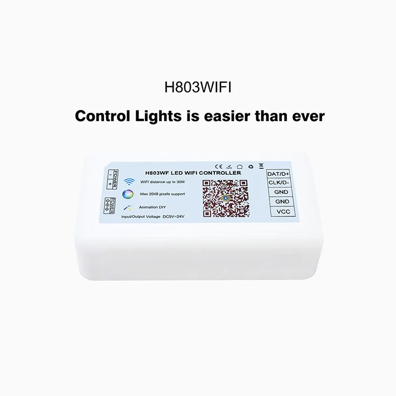 H803 WIFI LED Pixels Controller  DIY Drive  Support ArtNet Control ;for WS2812 WS2811APA102 DMX512 Pixel Strip Light DC5-24V