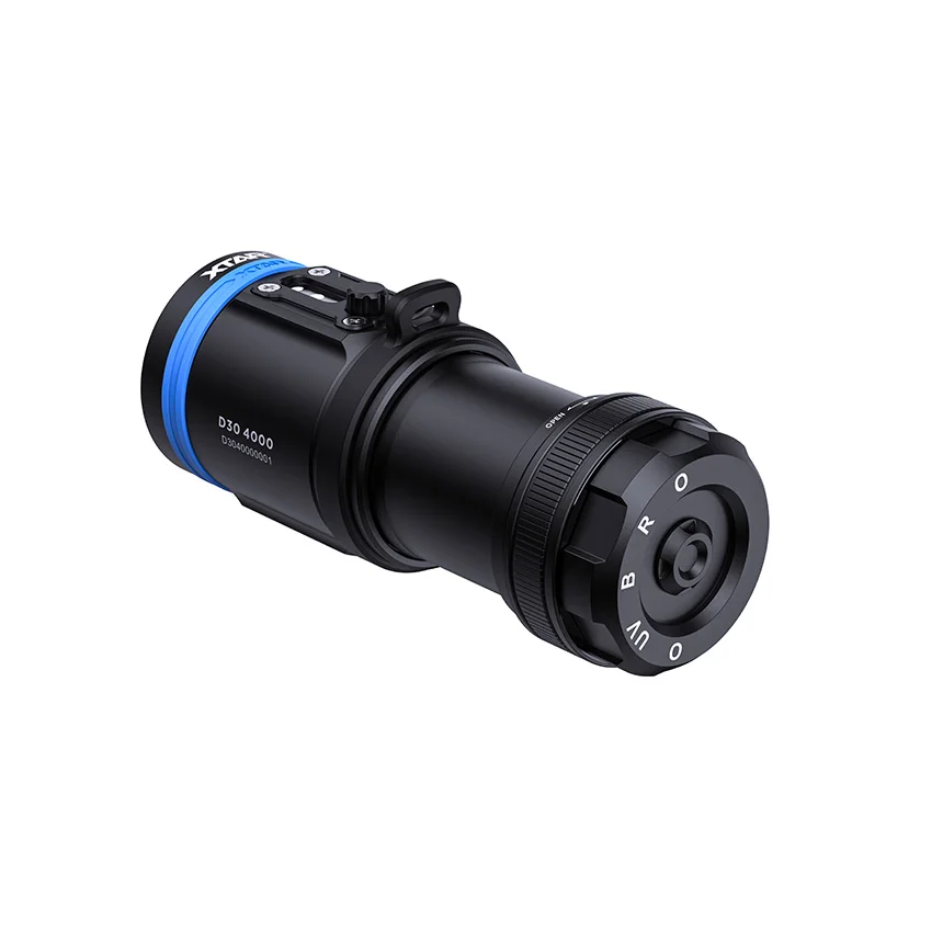 XTAR D30 4000 Diving Flashlight  4000 Lumen UV/Red/Blue Light Multi-color LEDUnderwater Photography Video Light