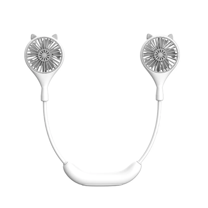Ventilatore portatile regolabile appeso al collo Mini dispositivo di raffreddamento ad aria USB ricaricabile piccoli strumenti di raffreddamento personali per l'ufficio esterno domestico J6PE