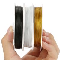 1 Roll/lots 0.35/0.38/0.45mm Resistant Strong Line Stainless Steel Wire Tiger Tail Beading Wire For Jewelry Making Finding