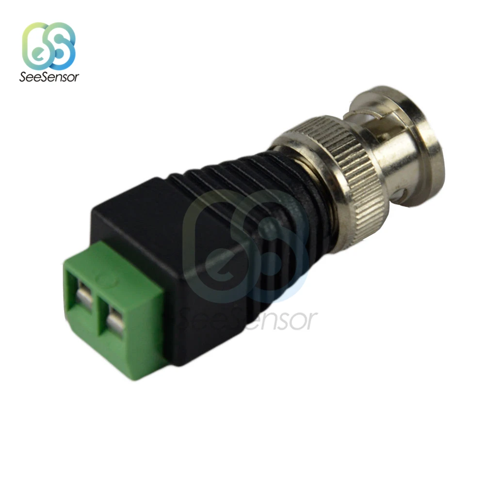 Bncオス-mini coax cat5ビデオbalunアダプター,LEDストリップライトプラグ,CCTVカメラアクセサリ
