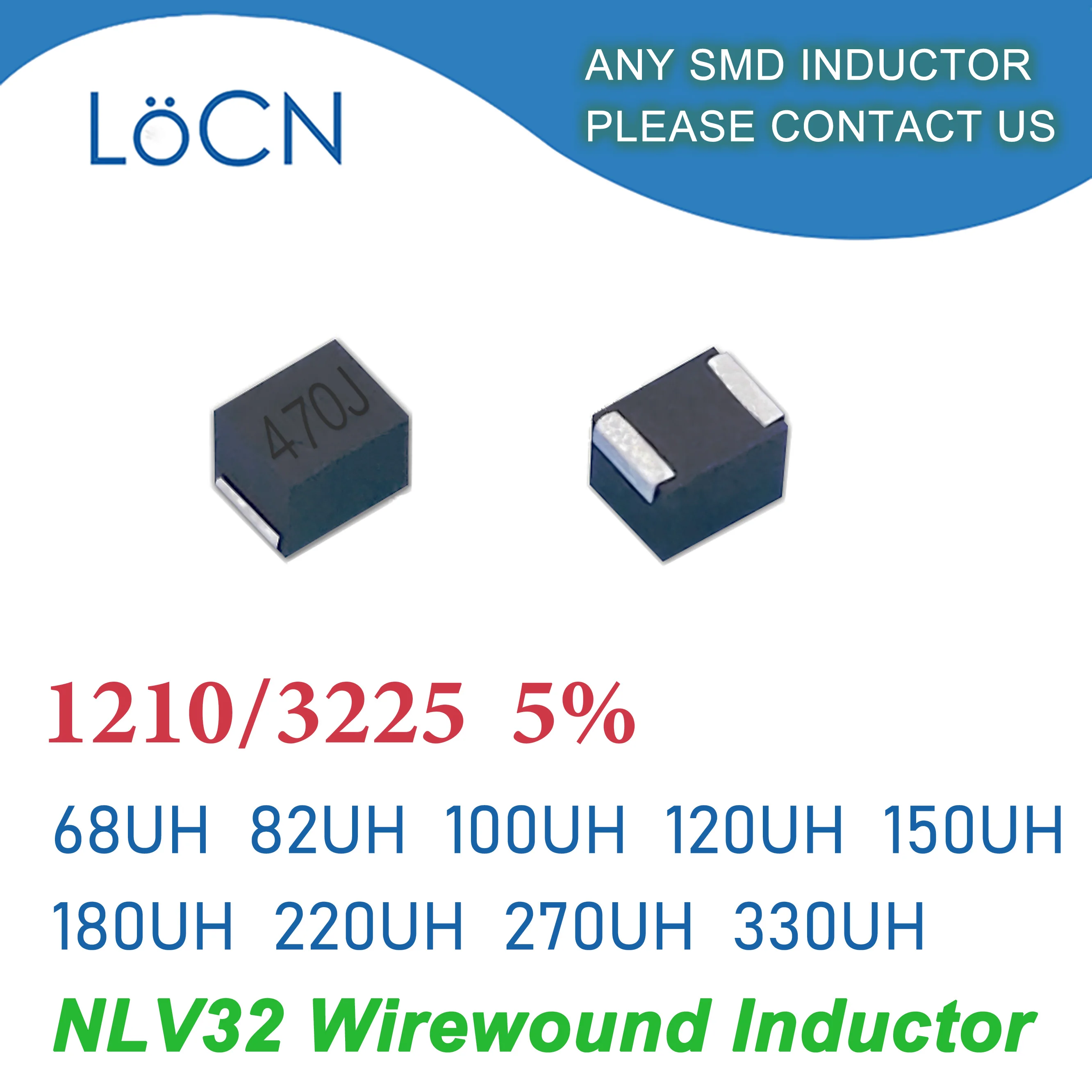 

2000Pcs 1210 3225 5% SMD Inductor NLV32 J 68UH 82UH 100UH 120UH 150UH 180UH 220UH 270UH 330UH High Quality NLV Wirewound