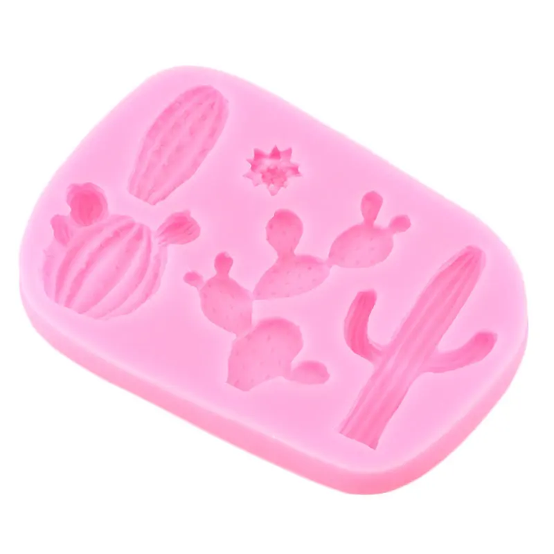 Cactus Plant Silicone Molds DIY Chocolate Candy Polymer Clay Cookie Baking Cupcake Topper Fondant Cake Decorating Tools