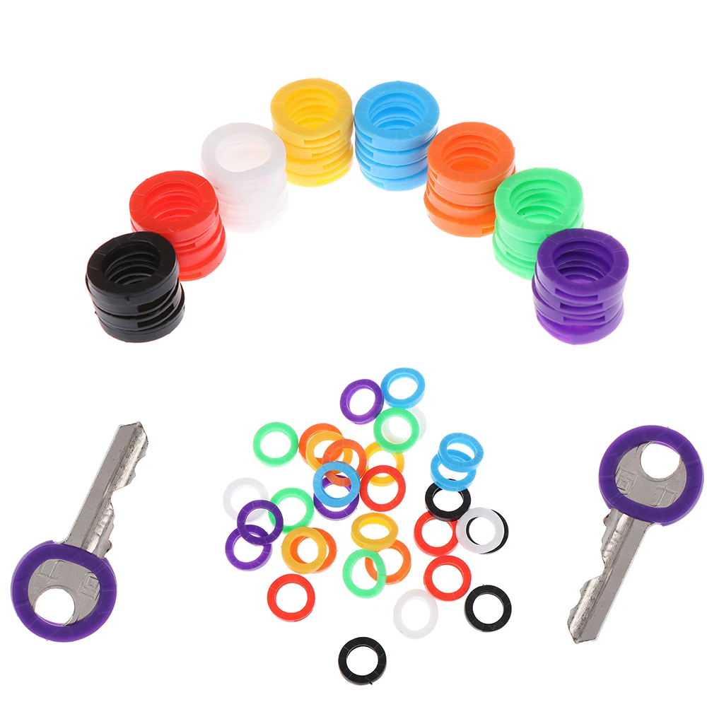 1/10/32pcs/LOT Random Fashion Hollow Multi Color Rubber Soft Key Locks Keys Cap Key Covers Topper Keyring