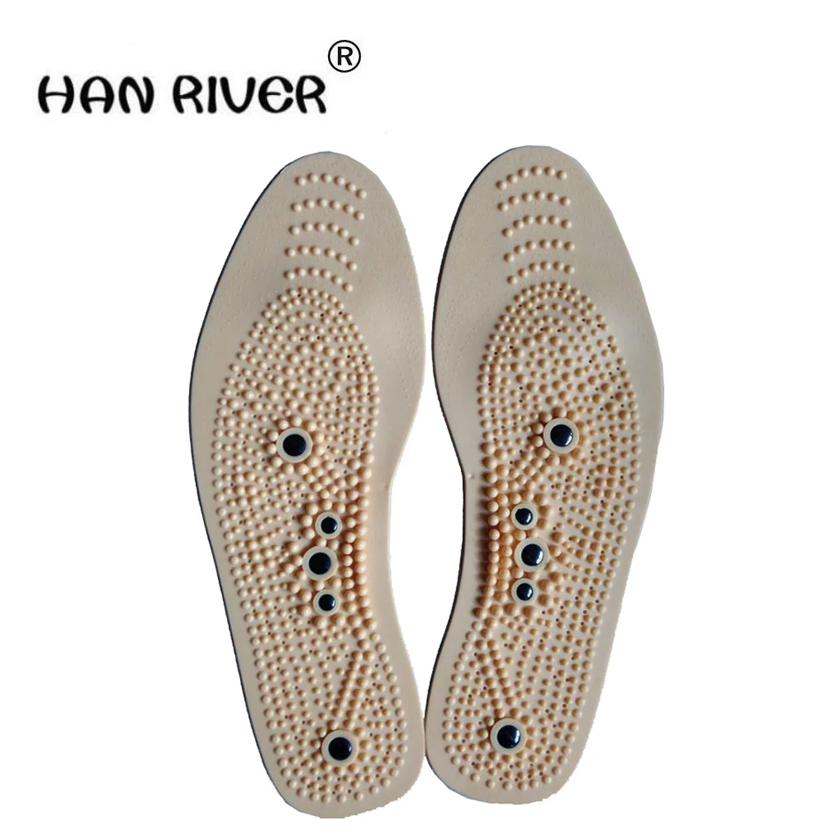 

1 Pair Magnetic massage insoles magnetic stone soles of the soles of men's women's breathable full - foot health care insoles