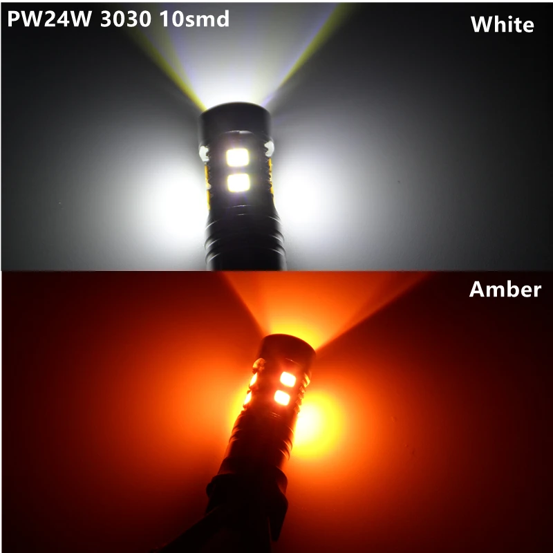 2x Error Free PW24W PWY24W Turn signal Lights LED Bulbs For 2015 2016 2017 CHRYSLER 200 turn signal light LED bulbs accessories