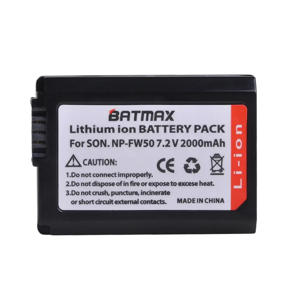 4X 2000mAh NP-FW50 NP FW50 Batterij + LED USB Dual Charger voor Sony A6000 A6400 A6300 A6500 A7 A7II A7RII A7SII A7S A7S2 A7R