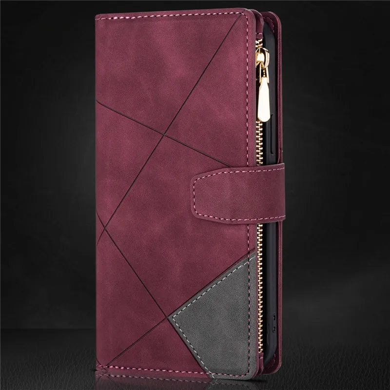 Custodia Portafoglio In Pelle PU Con Supporto E Slot Per Carte Per Xiaomi Redmi Note 12 Pro – Colore Vino Rosso