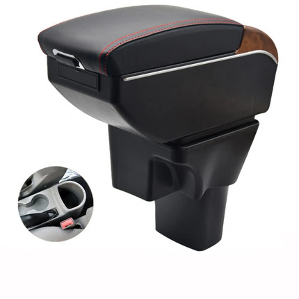 

For Hyundai Accent Armrest Box Elbow Rest Center Console Storage with Phone Charging USB Interface Cup Holder