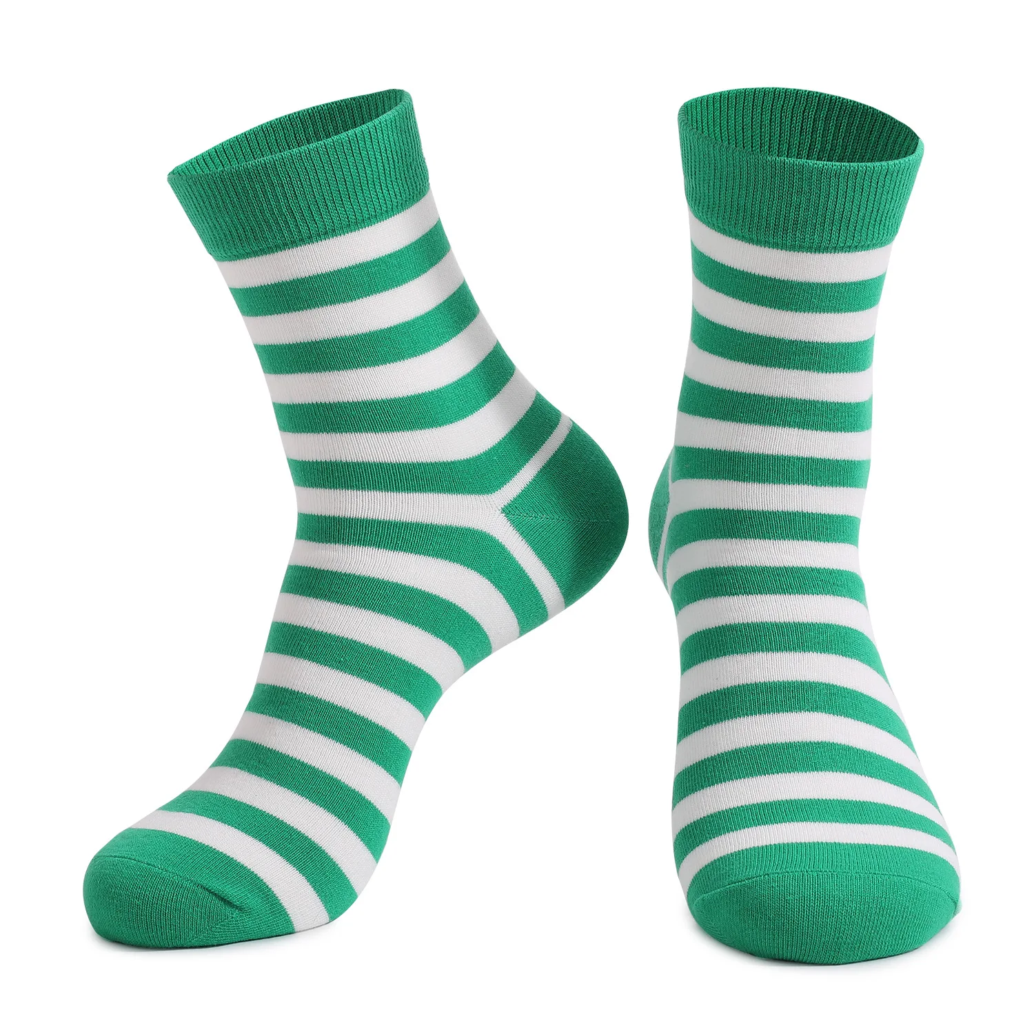 2021 Hot Sale Men and Women Cotton Socks Fashion Striped and Four Leaf Clover Printed St. Patrick's Holiday Socks Top Quality