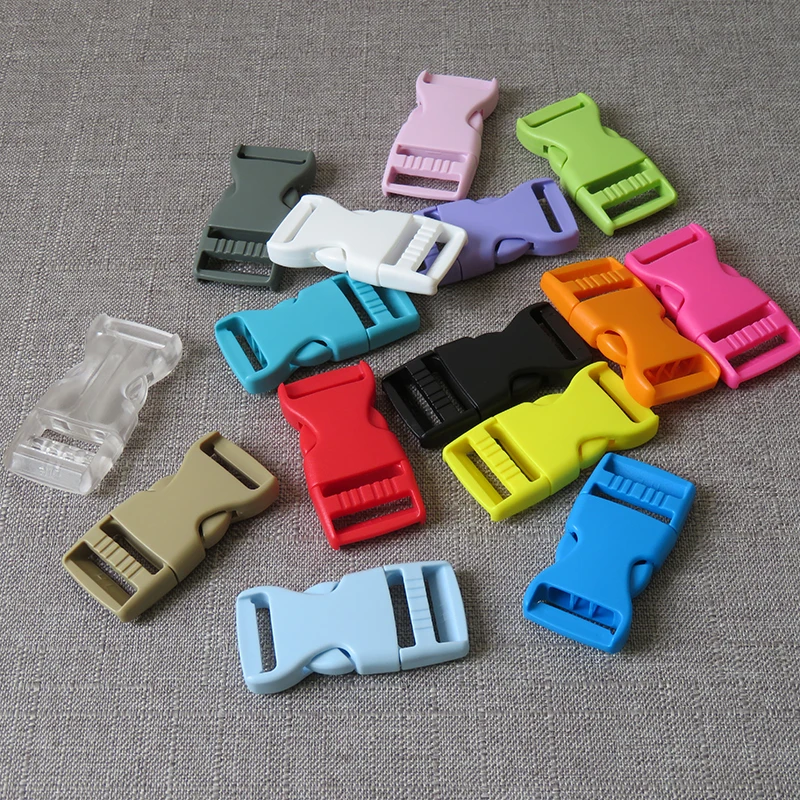 5pcs/lot 20mm 25mm colourful Plastic release buckle strap buckle for bag dog collar necklace bracelet paracord sewing accessory