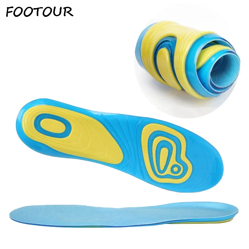 

FOOTOUR Silicone Gel Insoles Foot Care for Plantar Fasciitis Heel Spur Sneaker Shoes Pad Sport Insoles Soft Orthopedic Insole