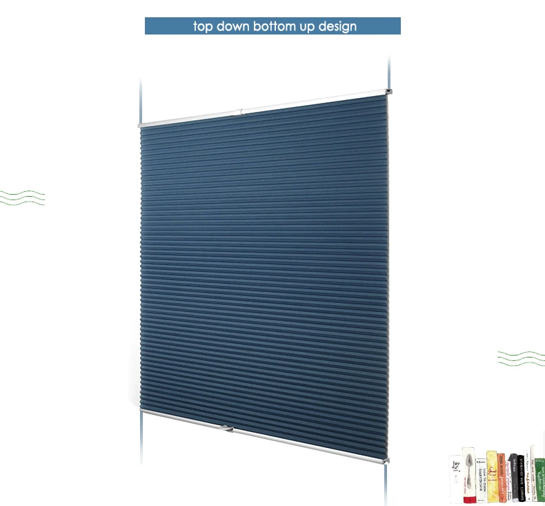 Hot Sell Top down bottom up Easy Fix Cordless Blind Side lock Honeycomb Curtain Cellular Blinds Customize size
