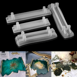 Fruit Tray Handle Silicone Molds Crystal Epoxy Resin Mold Handle Bending Mould for DIY Crafts Fruit Plate Decoration Accessories