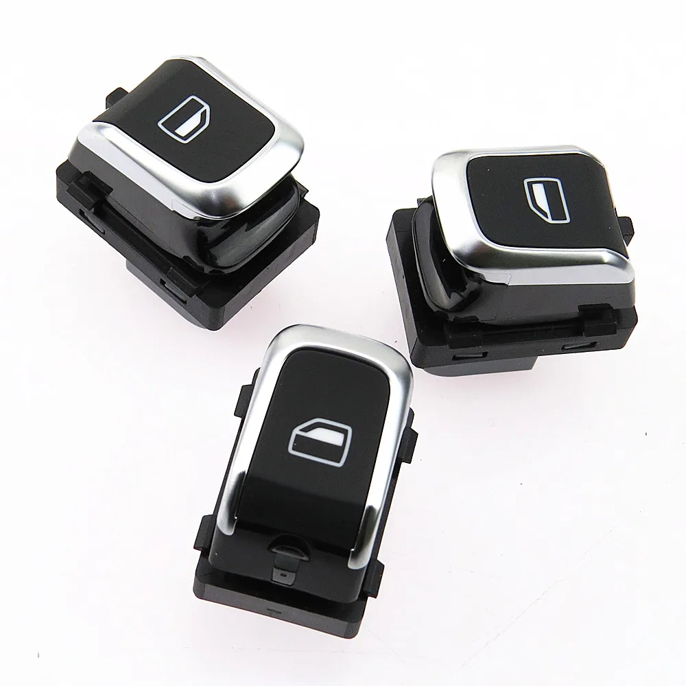 SCJYRXS 3 Pcs Passenger Chrome Window Glass Control Switch Button For A6 Allroad A8 S8 RS6 RSQ3 A6 S6 Q3 RS7 8KD 959 855 A