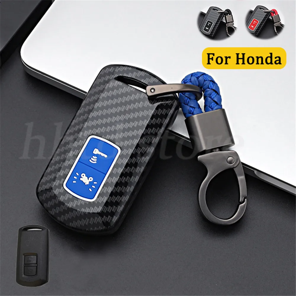 

Carbon Fiber Motorcycle Key Shell Cover Shell Skin Holder Protector For Honda PCX VARIO Super Cub C125 SH125 Accessories Styling