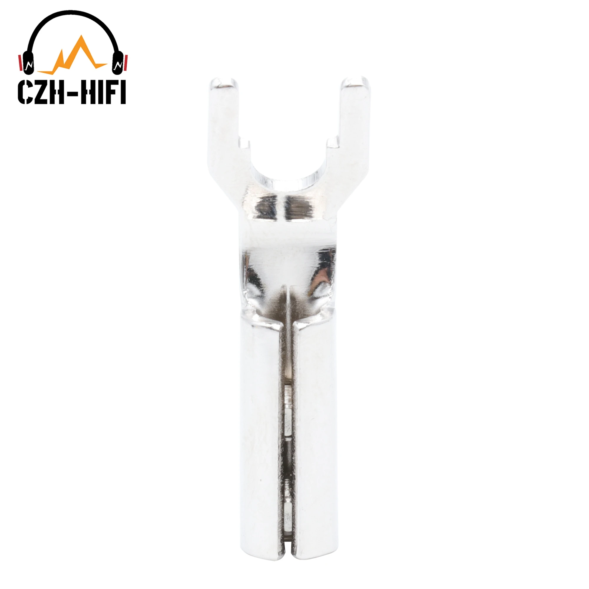 1pc EIZZ High End Speaker Cable Spade Y Fork Plug Banana Connector Copper Terminal Jack Connectors HiFi Audio DIY