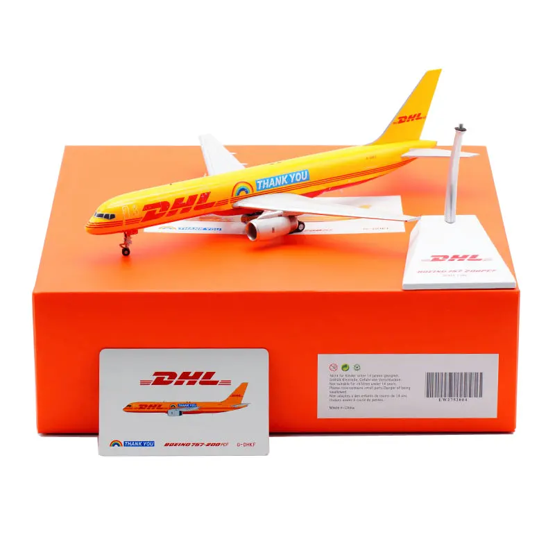 Diecast 1/200 Scale B757-200 G-DHKF DHL Cargo Airlines Aircraft Airplane Models Adult Toys Display Show Souvenir Ornaments