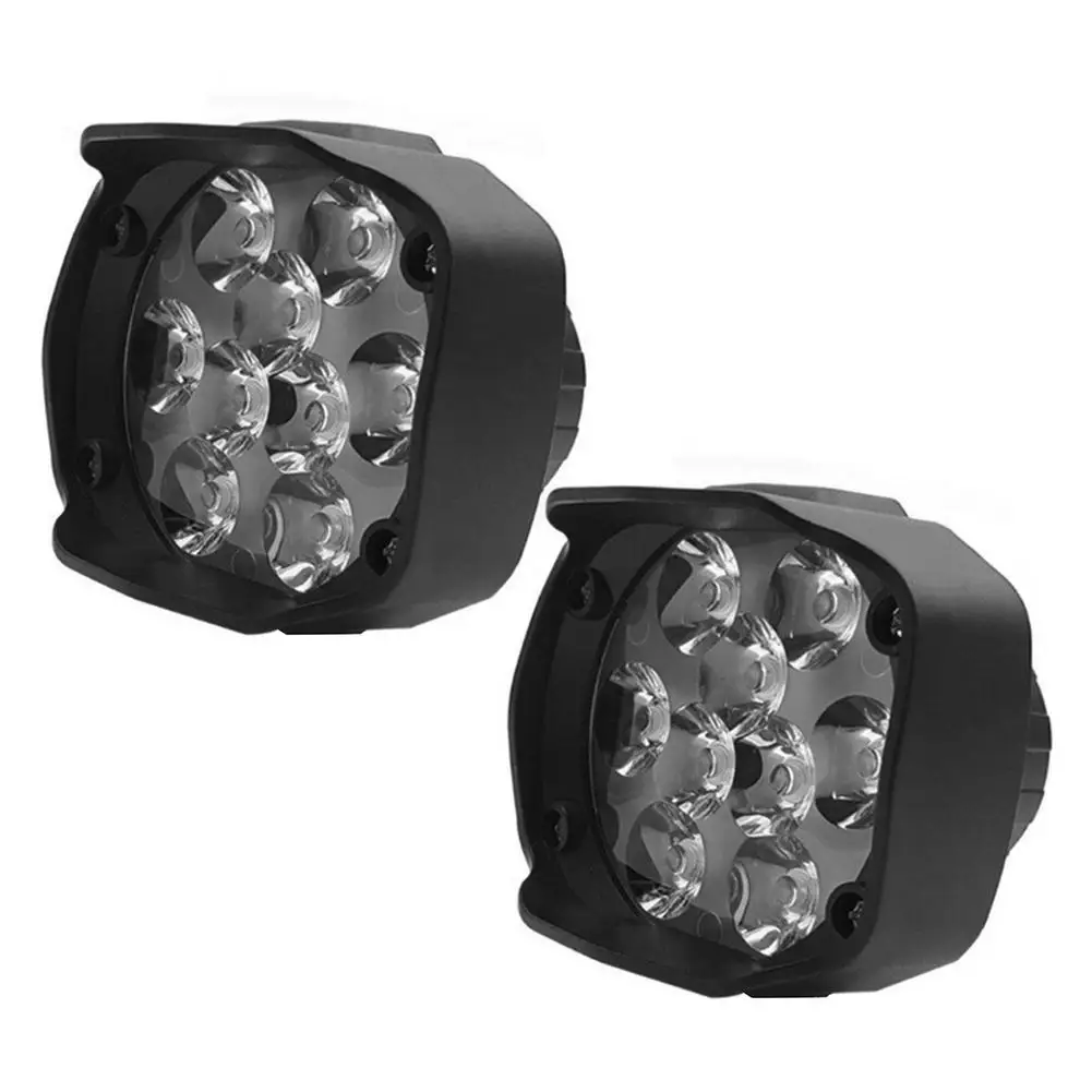 2PCS Motorcycle Lights 18w 9LED Electric Headlight 1000 Luminous LED Foglights For Cars Motorcycles Trucks Accessories