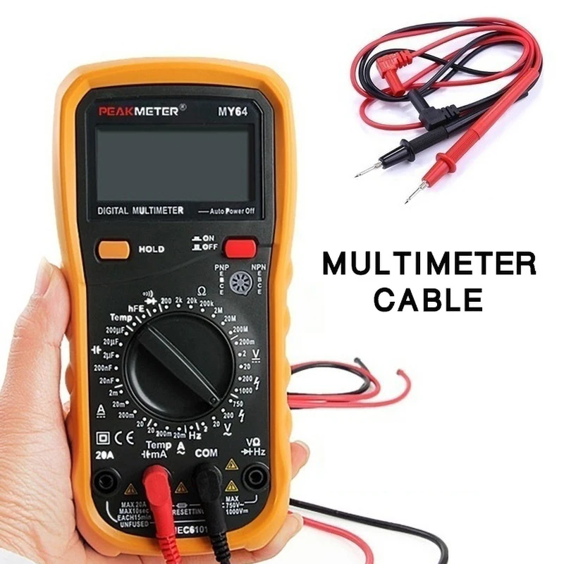 1 زوج العالمي متعدد القلم الرقمية 1000 فولت 10A رقيقة تلميح إبرة متعددة متر اختبار الرصاص التحقيق سلك القلم كابل