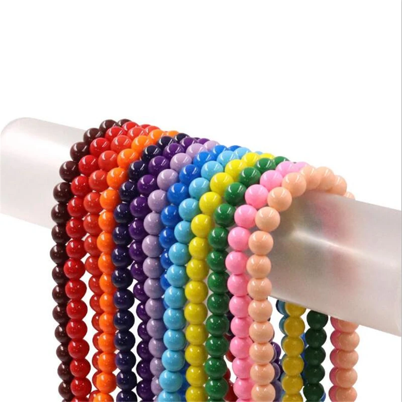 4/6/8/10/12/14mm AAA High Quality Glass Imitation Pearls Round Loose Beads for DIY Bracelet Earrings Necklace Jewelry Making