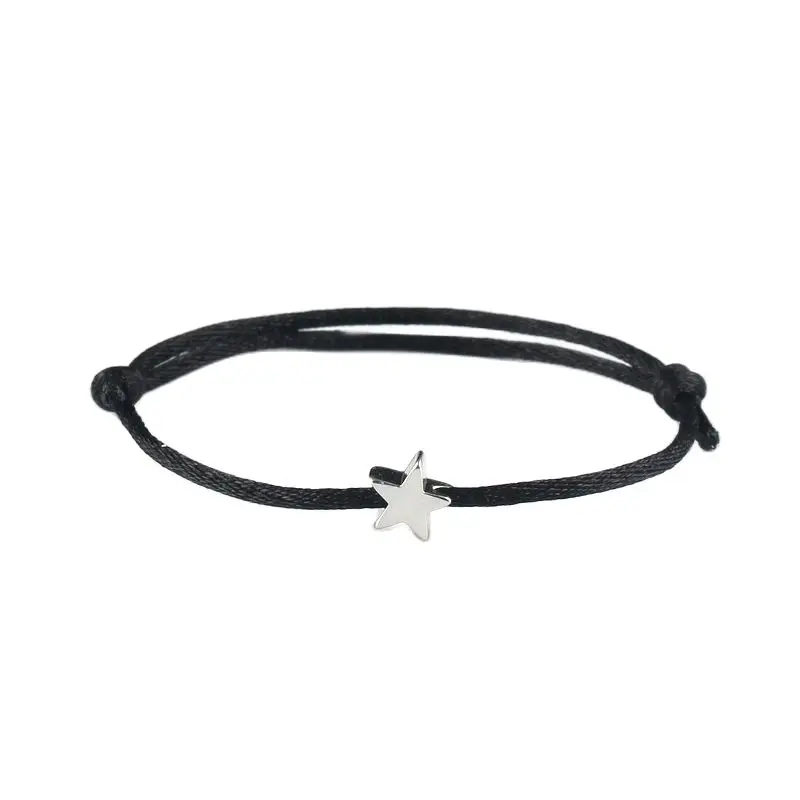 Simple Infinitely Adjustable Lucky Rope String Five Pointed Star Charm Bracelets for Women Men Child Gift Friendship Jewelry