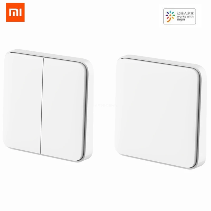 Xiaomi Mijia Wireless Smart Wall Switch Single/Double Open Dual Control Switch For Smart Xiaomi MiHome APP Smart Light Remote