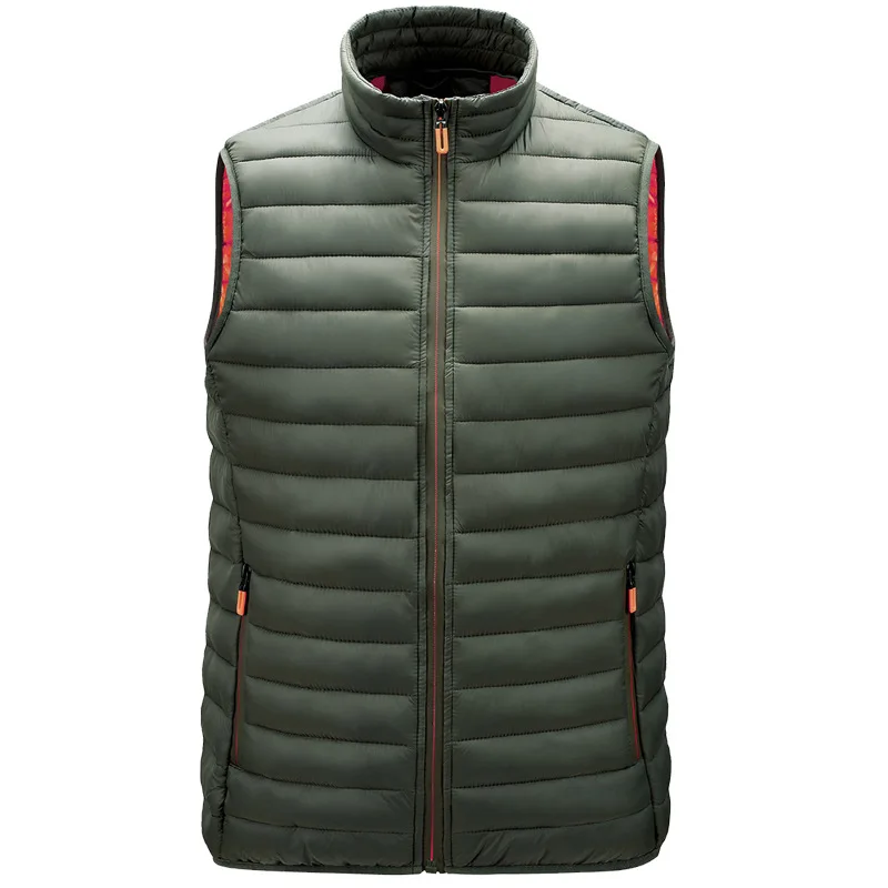 

Winter Vest Men Casual Stand Collar Wadded Waistcoat Man Jackets Sleeveless Male Fashion Parkas Outwear Men Clothing VT-284