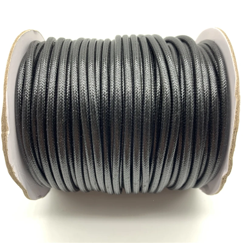 0.5mm 0.8mm 1mm 1.5mm 2mm 3mm Black Waxed Cotton Cord Rope Waxed Thread Cord String Strap Necklace Rope For Jewelry Making