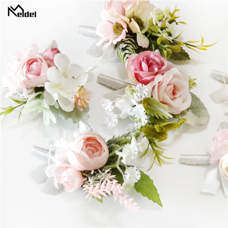 Boutonniere flores pulso corsage dama de honra irmãs pulseira flores pino boutonniere buttonhole masculino casamento buttonhole testemunha