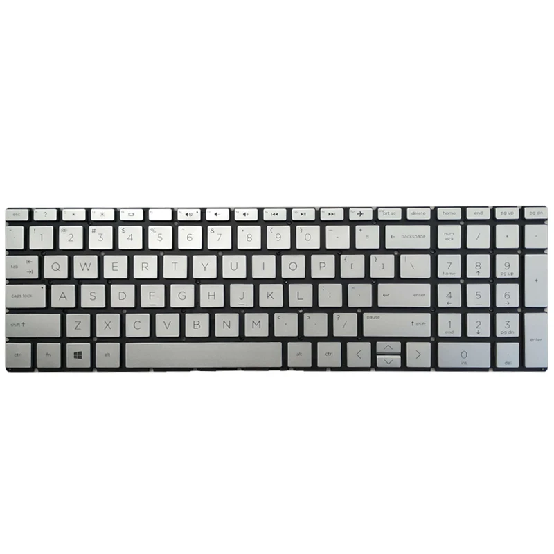 New Laptop US Backlit/No Backlit Keyboard For HP Pavilion 15-da0074nr 15-da0076nr 15-da0077nr 15-da0078nr Silver Black