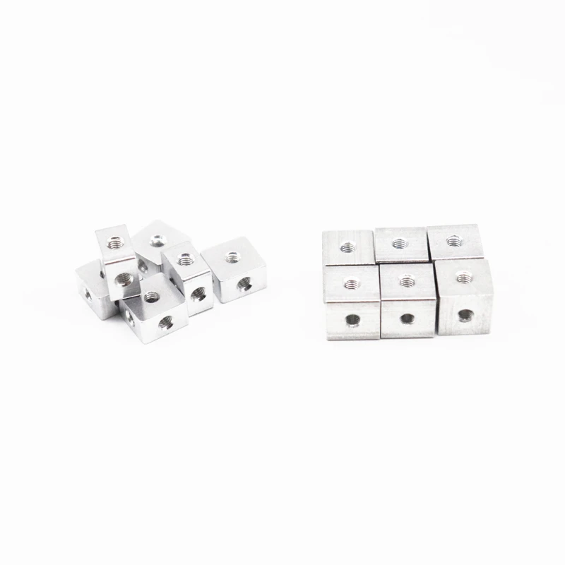 Tuerca de seis lados 10x10x10/10x10x6, placa de fijación de chasis acrílico, enlace de placa M3, rosca de alta precisión, todo material de aluminio