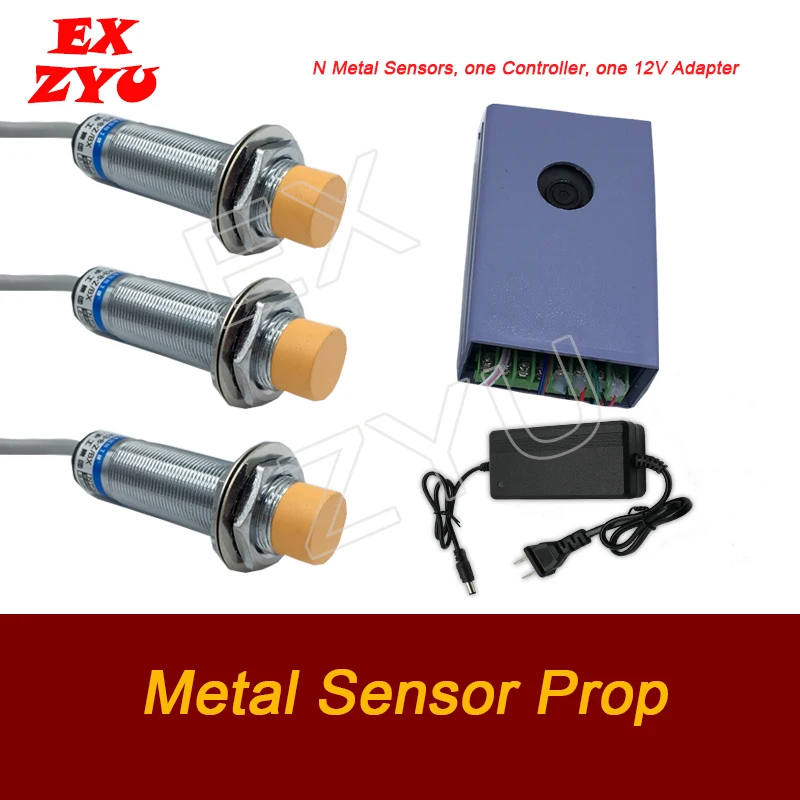 metal sensor prop Sequence Version real escape room game touch the metal sensors in right order to unlock chamber